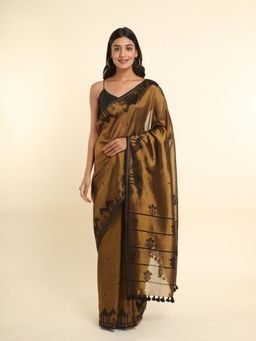 Suta - Gold Woven Design Cotton Blend Saree