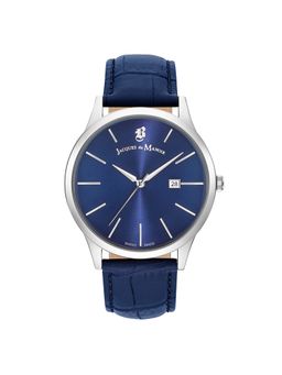 Jacques Du Manior - Emotion Swiss Made Analogue Blue Round Dial Mens Watch- Emg.08