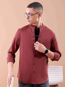 The Indian Garage Co - Brown Cotton Full Sleeves Casual Shirt