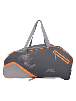 Nivia - Ashtang Trolly Duffle Bag Grey - Orange