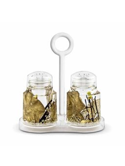 Freelance - Eden Acrylic Kitchen & Dining, Salt & Pepper Dispenser Box Holder Case Dish with Lid