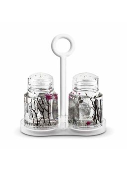 Freelance - Eden Acrylic Kitchen & Dining, Salt & Pepper Dispenser Box Holder Case Dish with Lid