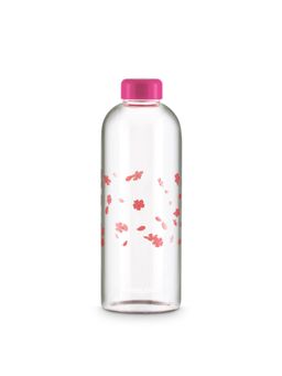 Freelance - Borosilicate Sakura Glass Bottle, Water Beverage Juice Milk Fridge Bottle, 1000 ml