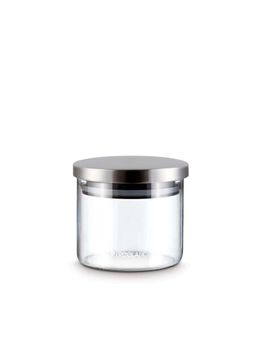 Freelance - Borosilicate Airtight Glass Jar with Steel Lid for Kitchen Storage, Container, 400ml Steel