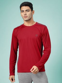 CHKOKKO - Full Sleeve Quick Dry Side Mesh Breathable Sports Gym T-Shirt