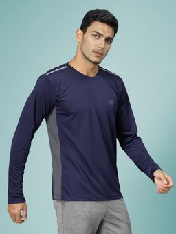 CHKOKKO - Full Sleeve Quick Dry Side Mesh Breathable Sports Gym T-Shirt