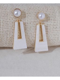 Niska - White Lady Geometric Plating Acrylic Alloy Drop Earrings