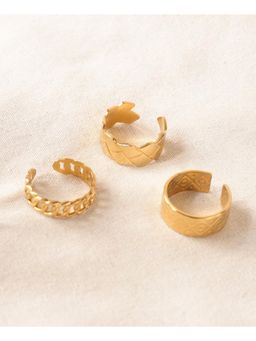 Niska - Modern Classic Anti-Tarnish Rings- Pack of 3