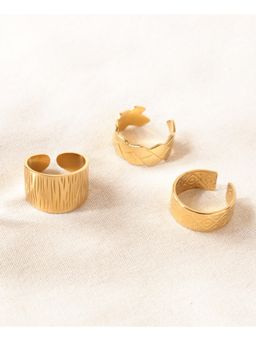 Niska - Boho Luxe Anti-Tarnish Rings-Pack of 3