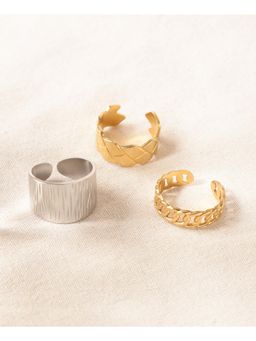 Niska - Timeless Twist Anti-Tarnish Rings-Pack of 3