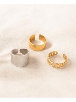 Niska - Pure Shine Anti-Tarnish Ring Collection-Pack of 3