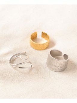 Niska - Gleaming Guard Anti-Tarnish Rings-Pack of 3