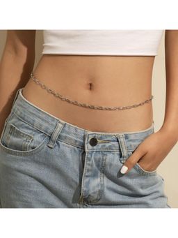 Niska - Silver Plated Studded Waist Chain