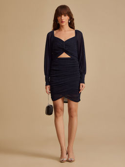 Kazo - Amelia Navy Blue Mini Dress
