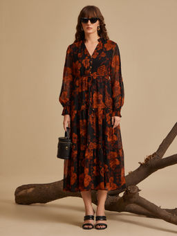 Kazo - Myla Printed Midi Dress