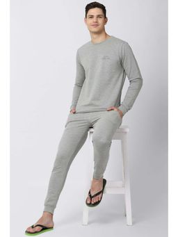 Peter England - Men Grey T Shirt And Joggers (Set of 2)
