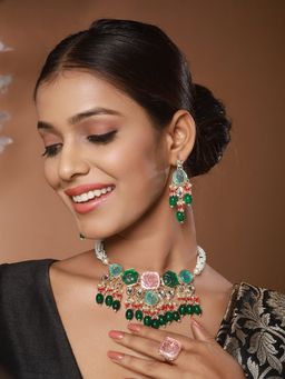 Aatmana - Gold-Plated Stone Studded Jewellery Set