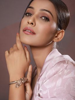 Aatmana - Gold-Plated American Diamond Studded Cuff Bracelet