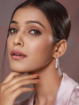 Aatmana - Rose Gold and Silver-Toned Contemporary Drop Earrings