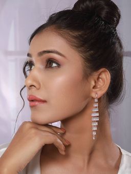 Aatmana - Rose Gold Contemporary Drop Earrings