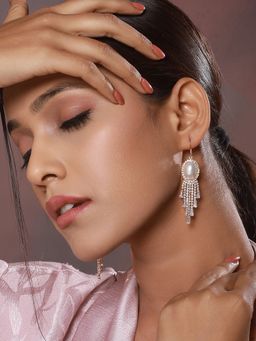 Aatmana - Rose Gold Circular Drop Earrings