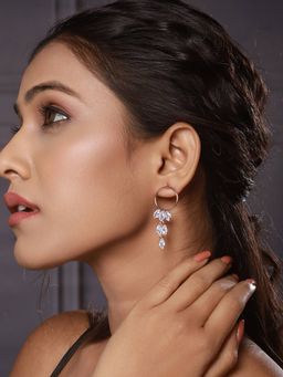 Aatmana - Rose Gold Circular Drop Earrings