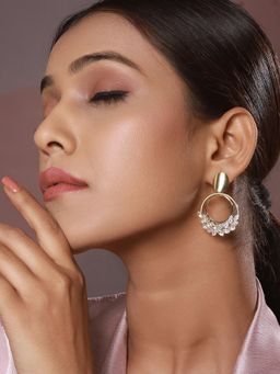 Aatmana - Gold-Toned Contemporary Drop Earrings