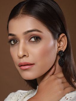 Aatmana - Black Contemporary Drop Earrings
