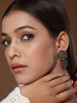 Aatmana - Gold-Toned Floral Drop Earrings