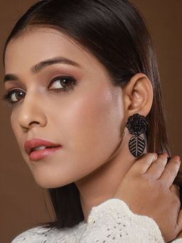 Aatmana - Black Contemporary Drop Earrings