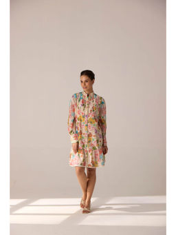 STTAVOSS - Beige Printed Tigris Dress with Slip (Set of 2)