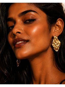 Niska - 18K Gold Plated Stainless Steel Statement Earrings for Women