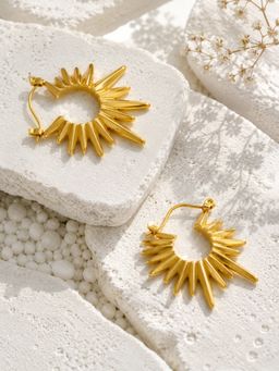 Niska - Sunburst Statement Hoop Earrings for Women