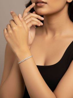 RACHIVA - 18K Gold Plated Classic Zircon Tennis Bracelet For Women