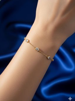 RACHIVA - 18K Gold Plated Teardrop Zircon Bracelet For Women