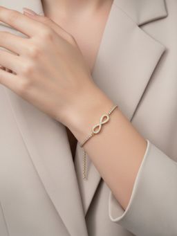 RACHIVA - 18K Gold Plated Infinity CZ Tennis Bracelet For Women