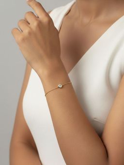 RACHIVA - 18K Gold Plated Bezel Zircon Bracelet For Women