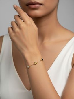 RACHIVA - 18K Gold Plated Multicolour Zircon Bracelet For Women