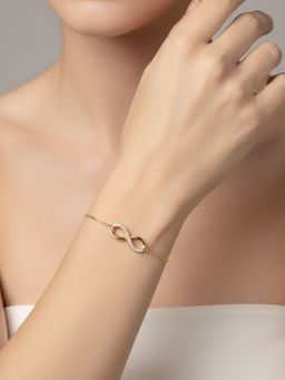 RACHIVA - 18K Gold Plated Infinity Zircon Bracelet For Women