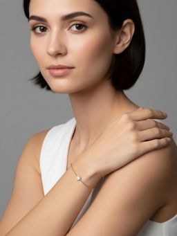 RACHIVA - 18K Gold Plated Heart Charm Bracelet For Women