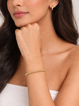 RACHIVA - 18K Gold Plated Ball Bead Chain Bracelet For Women