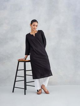 Fabindia - Black Cotton Kurta