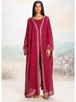 Kaveri - Red Starlight Abaya Set