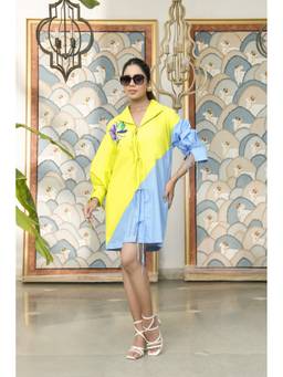 BAHAARA BY DIVYA NARULA - Aster Colour Bock Shirt Dress