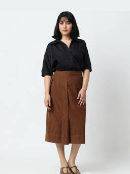 LOMA - Toffee Brown Corduroy Skirt