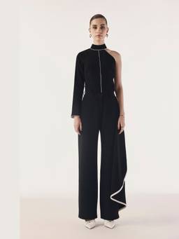 Néant - Black Asymmetric Architectural Tailored Co-ords Set