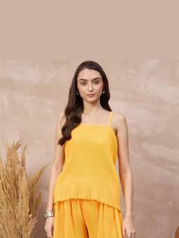 First Resort by Ramola Bachchan - Orange Camisole Top