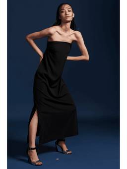 dash and dot - Black Strapless A-Line Dress