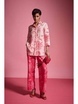 dash and dot - Pink Floral Print Shirt