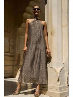 dash and dot - Grey Tissue Halter Dress